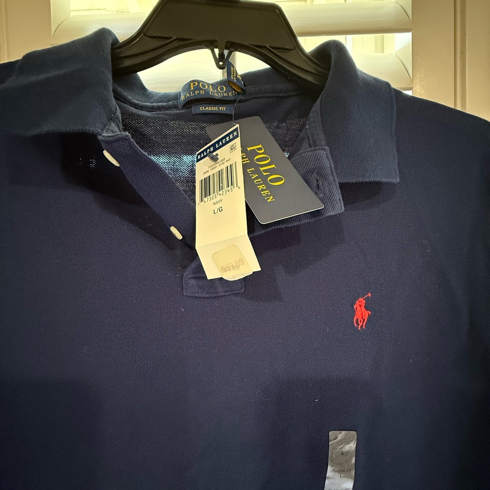 Polo by Ralph Lauren Navy Blue Polo Shirt with Iconic Logo